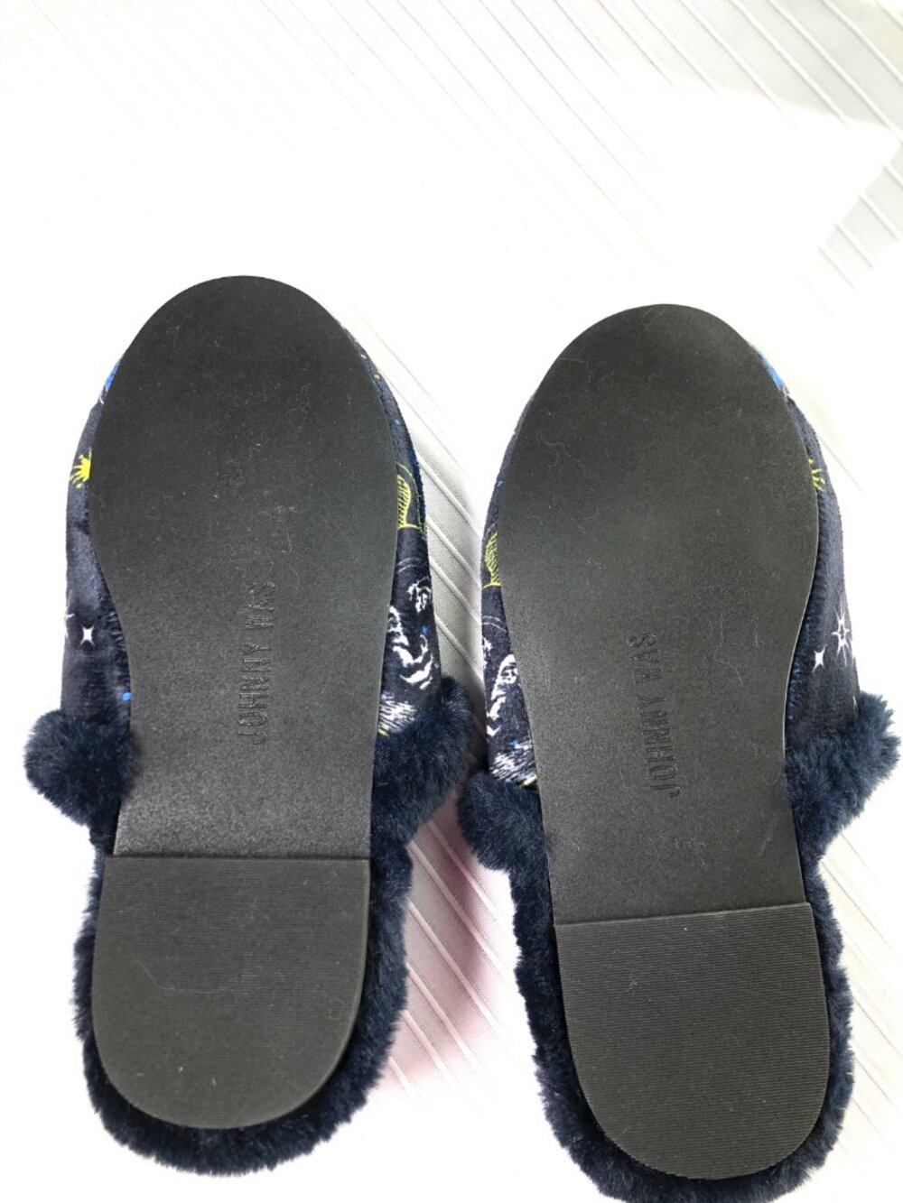 BRAND NEW Johnny Was Celestial Mule Slippers Sz 8 New Navy Moon Stars Embroidery - Picture 3 of 7